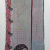 Floral Boho Sari Vintage Kantha Quilt - Image 2