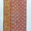 Leafy Boho Reversible Twin Vintage Kantha Quilt - Image 2