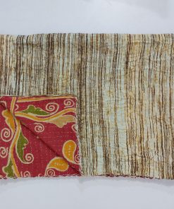 Paisley Cotton Recycled Sari Kantha Throw