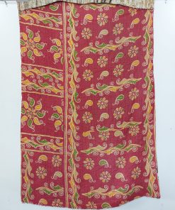 Paisley Cotton Recycled Sari Kantha Throw - Image 3