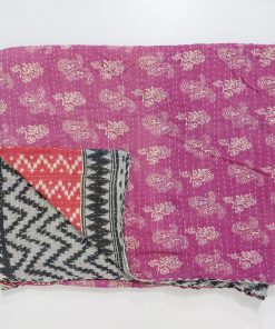 Geometric Pattern Reversible Boho Kantha Throw