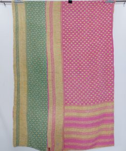 Recycled Sari Vintage Kantha Twin Throw - Image 2