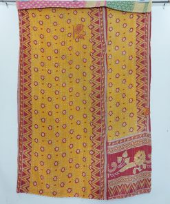 Recycled Sari Vintage Kantha Twin Throw - Image 3