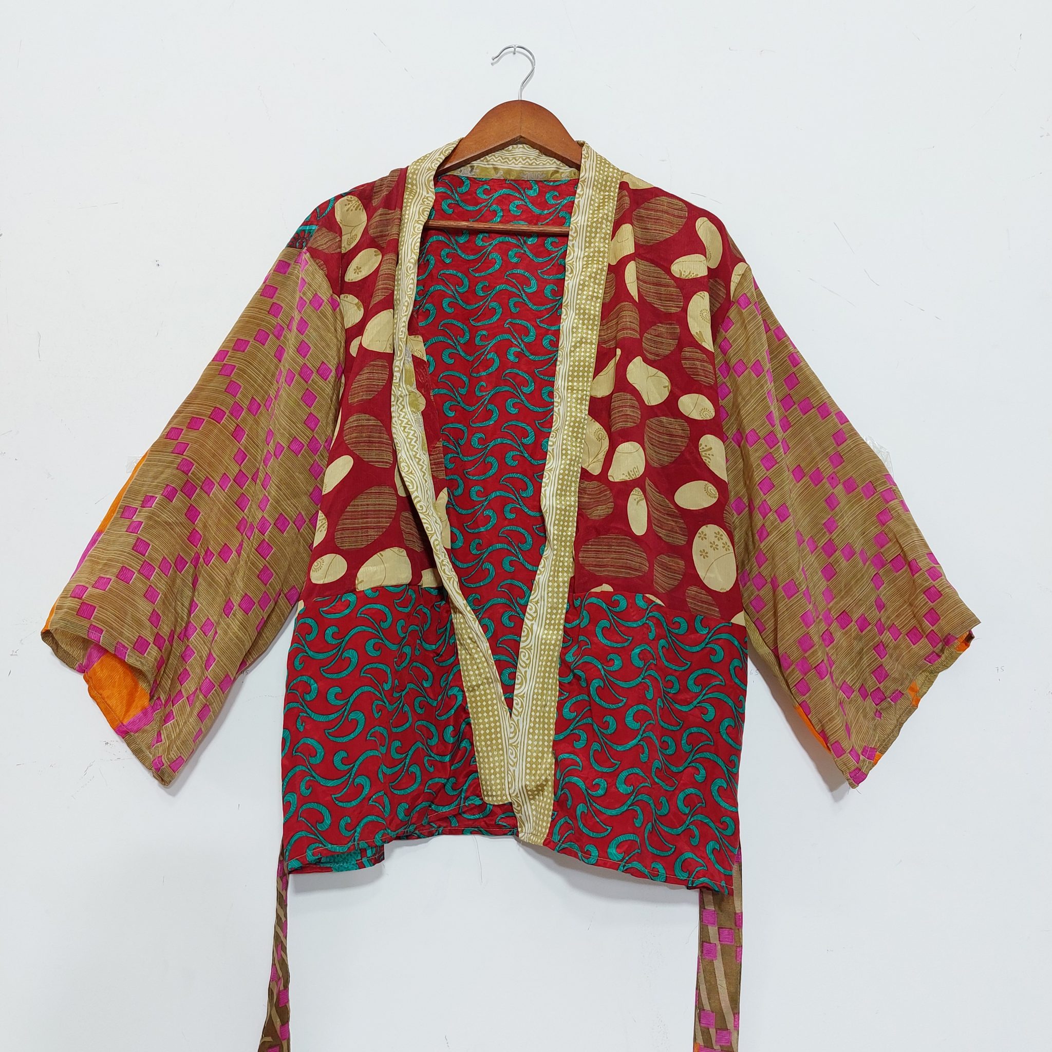 Indian Kimonos dressing Gown Vintage Kantha Quilts, Throw Blankets