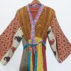 Women Paisley Floral Kimonos Sari Jacket - Image 3