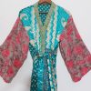 Indian Recycled Sari Kimonos Robe - Image 3