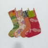 Recycled Cotton Sari Christmas  Stocking Set of 5 pcs. - Image 2
