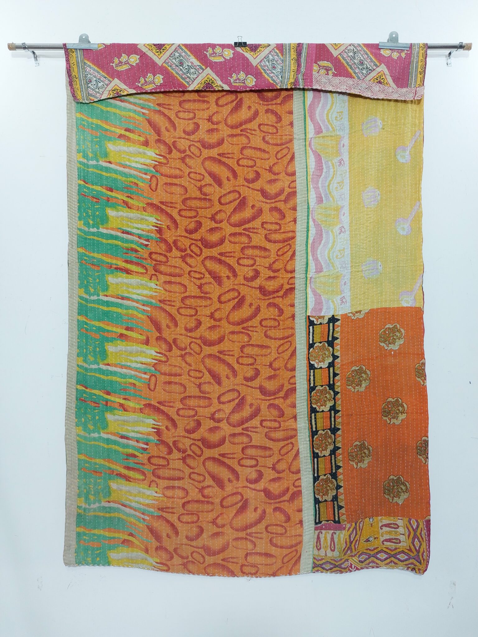 Vintage Sari Kantha Quilt Vintage Kantha Quilts, Throw Blankets