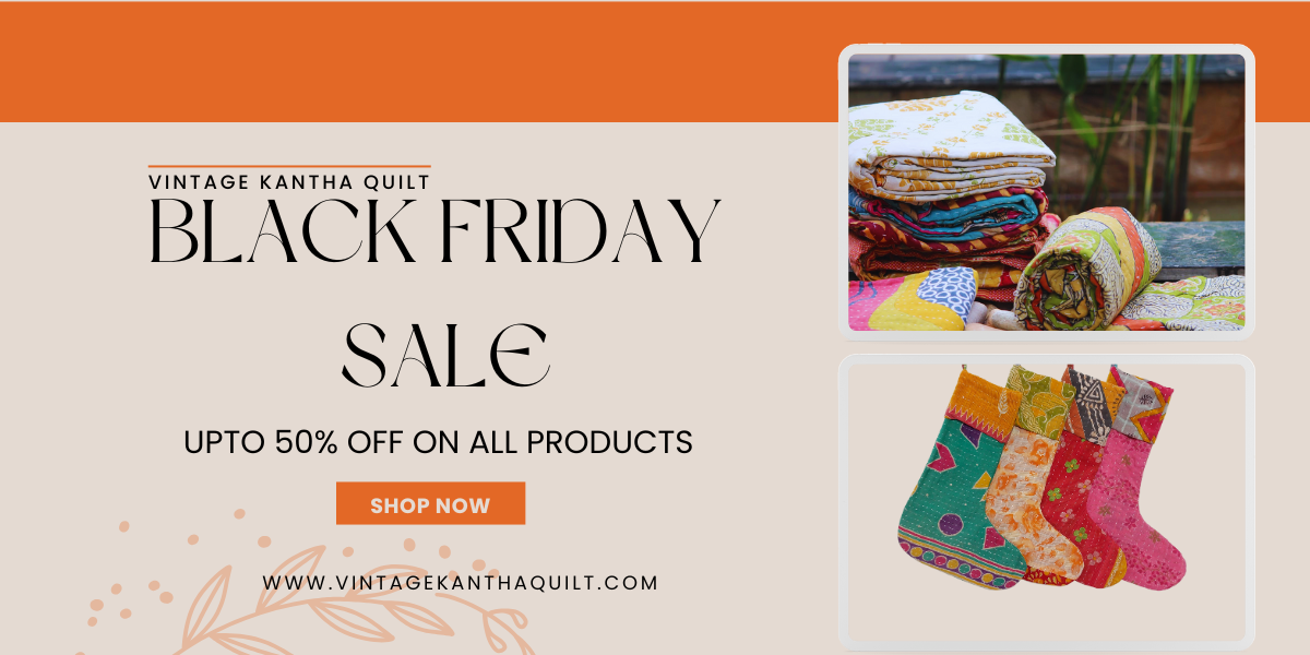 kantha quilt black friday sale