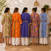 Vintage Kantha Kimono Robe 1 Pcs – Reversible Cotton Sari Patchwork Long Jacket - Image 5