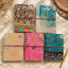 Set of 2 Vintage Kantha Handmade Journals – Recycled Sari Fabric Notebook, 100 Pages Boho Indian Diary - Image 4