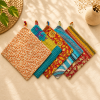 Set of 4 Vintage Kantha Pot Holders – Handmade Cotton Sari Hot Pads - Image 4