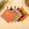 Set of 4 Vintage Kantha Pot Holders – Handmade Cotton Sari Hot Pads - Image 3