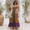 Handmade Silk Strapless Smocked Maxi Dress for Women – Boho Patchwork Summer Beach Dress with Pockets 25 Pcs Lot - Image 7
