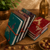 Set of 5 Handmade Indian Fabric Journals – Traditional Brocade Notebook, Vintage Style Writing Diary, Boho Gift Journal