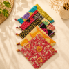 Set of 4 Vintage Kantha Pot Holders – Handmade Cotton Sari Hot Pads - Image 5