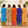 Vintage Kantha Kimono Robe 1 Pcs – Reversible Cotton Sari Patchwork Long Jacket - Image 6