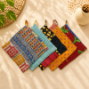 Set of 4 Vintage Kantha Pot Holders – Handmade Cotton Sari Hot Pads - Image 6