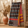 Royal Purple Vintage Kantha Quilt – Hand-Stitched Reversible Sari Throw, Twin | EBY-TW-264 - Image 5