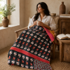 Royal Purple Vintage Kantha Quilt – Hand-Stitched Reversible Sari Throw, Twin | EBY-TW-264 - Image 2