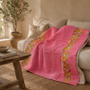 Artisan Collection No. 274 Vintage Kantha Quilt – Hand-Stitched Reversible Sari Throw, Twin | EBY-TW-274