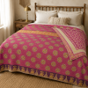 Artisan Collection No. 276 Vintage Kantha Quilt – Hand-Stitched Reversible Sari Throw, Twin | EBY-TW-276 - Image 3