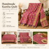 Artisan Collection No. 276 Vintage Kantha Quilt – Hand-Stitched Reversible Sari Throw, Twin | EBY-TW-276 - Image 4