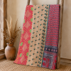 Artisan Collection No. 279 Vintage Kantha Quilt – Hand-Stitched Reversible Sari Throw, Twin | EBY-TW-279 - Image 5