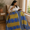 Artisan Collection No. 280 Vintage Kantha Quilt – Hand-Stitched Reversible Sari Throw, Twin | EBY-TW-280 - Image 2