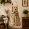 Vintage Kantha Patchwork Cotton Apron – Handmade Recycled Sari Kitchen Apron - Image 5