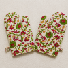 2 Pcs Assorted Floral Cotton Oven Mitts – Handmade Quilted Kitchen Pot Holder Gloves