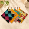 Set of 4 Vintage Kantha Pot Holders – Handmade Cotton Sari Hot Pads - Image 2