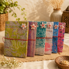 Set of 2 Vintage Kantha Handmade Journals – Recycled Sari Fabric Notebook, 100 Pages Boho Indian Diary - Image 3