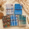 Set of 2 Vintage Kantha Handmade Journals – Recycled Sari Fabric Notebook, 100 Pages Boho Indian Diary - Image 5