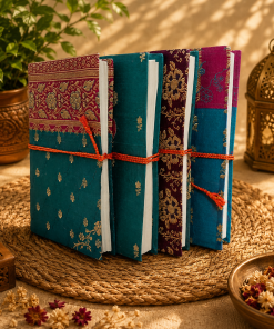 Alternative view of Handmade Indian Fabric Journal – Traditional Brocade Notebook, Vintage Writing Diary, Boho Handmade Journal – 1 Piece