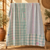 Purple & Lavender Vintage Kantha Quilt 60 x 90 Inches – Handmade Cotton Bedspread – One of a Kind - Image 5