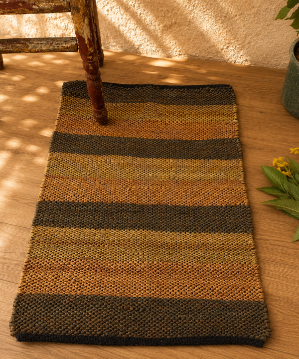 Handmade Cotton Chindi Rag Rug – Assorted Boho Woven & Tufted Floor Mat – Multicolor Recycled Fabric Rug