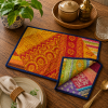 5 Pcs Vintage Kantha Quilted Placemats 13x18 Inches – Recycled Cotton Patchwork Table Mats, Handmade Boho Dining Decor - Image 6