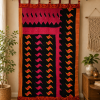 Black Vintage Kantha Curtain – Handmade Cotton Patchwork Boho Indian Window Door Curtain – 1 Pc - Image 5