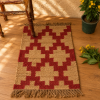 Handmade Cotton Chindi Rag Rug – Assorted Boho Woven & Tufted Floor Mat – Multicolor Recycled Fabric Rug - Image 6