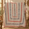 Vintage Purple & Ivory Kantha Quilt 60x90 Inches – Hand Stitched Cotton Boho Throw - Image 5