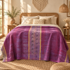Vintage Handmade Kantha Quilt 50x80 Inches – Recycled Cotton Indian Bed Throw, Reversible Boho Blanket - Image 2