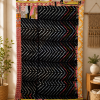 Black Vintage Kantha Curtain – Handmade Cotton Patchwork Boho Indian Window Door Curtain – 1 Pc - Image 4