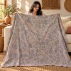 Vintage Pastel Floral Kantha Quilt 60x90 Inches – Hand Stitched Cotton Boho Bedspread Throw - Image 3