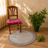 Handmade Round Jute Rug – Assorted Printed & Braided Boho Area Rug – Natural Indian Floor Mat - Image 5
