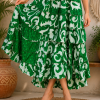 Green & White Floral Maxi Dress – Strapless Smocked Tiered Boho Summer Dress - Image 5
