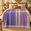 Purple & Lavender Vintage Kantha Quilt 60 x 90 Inches – Handmade Cotton Bedspread – One of a Kind - Image 2