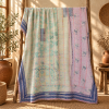 Vintage Blue Kantha Quilt 60x90 Inches – Hand Stitched Cotton Boho Bedspread & Sofa Throw - Image 5