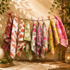 20 Pcs Cotton Napkins 18x18 Inches – Handmade Floral Block Print Cloth Napkins – Multicolor Assorted Dinner Napkin Set - Image 2