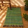Handmade Cotton Chindi Rag Rug – Assorted Boho Woven & Tufted Floor Mat – Multicolor Recycled Fabric Rug - Image 2
